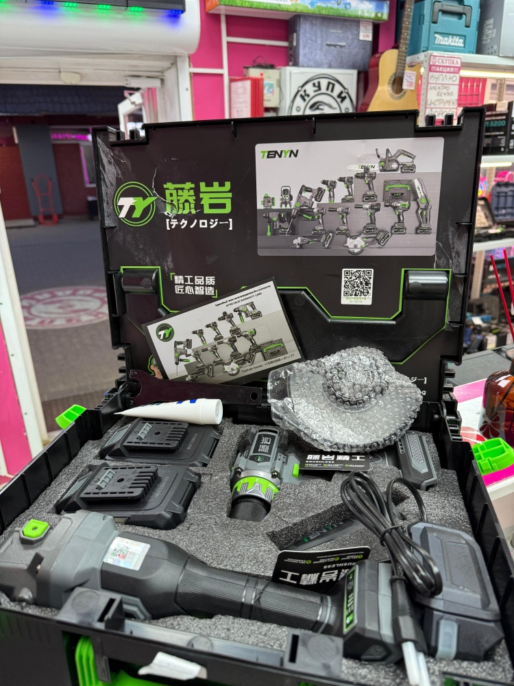 Набор инструментов 2в1 Tenyn EX21-125 УШМ Аккумуляторная + Шуруповерт