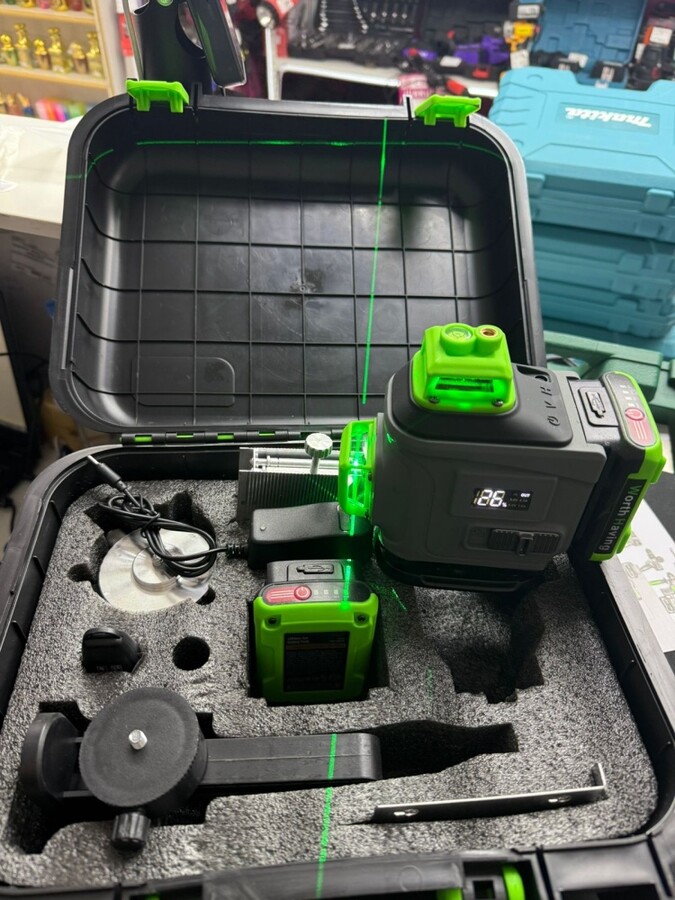 Лазерный уровень EX16 Зеленый луч