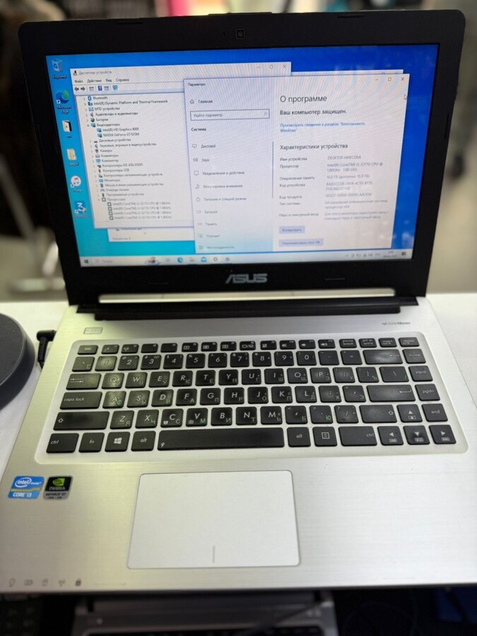 Ноутбук ASUS i3-3217U CPU/ОЗУ 16/HHD 512/HD Graphics 400/GeForce GT635M