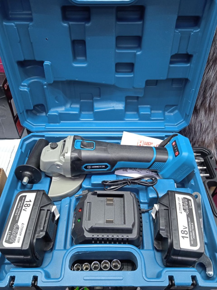 Болгарка АКБ HUNDTEK в кейсе