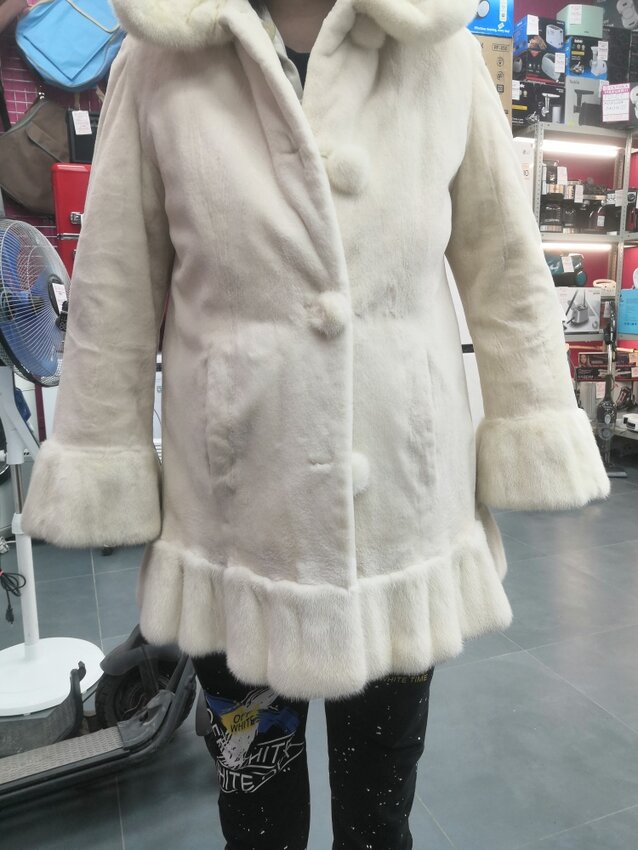 Шуба норка бежевая