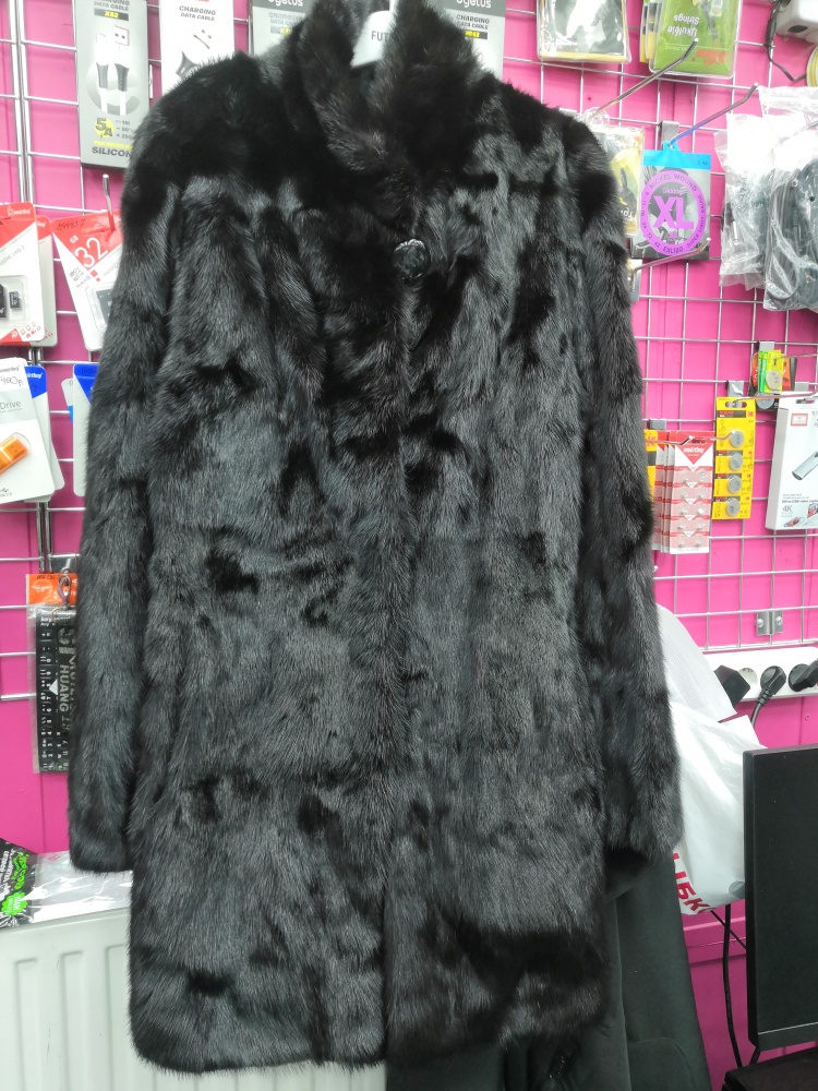 Шуба норковая черная