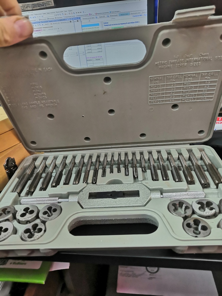 Набор метчиков иплашек Ермак М3-М12