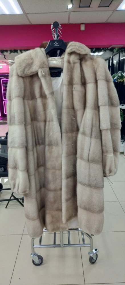 Шуба Saga Mink Серебристая