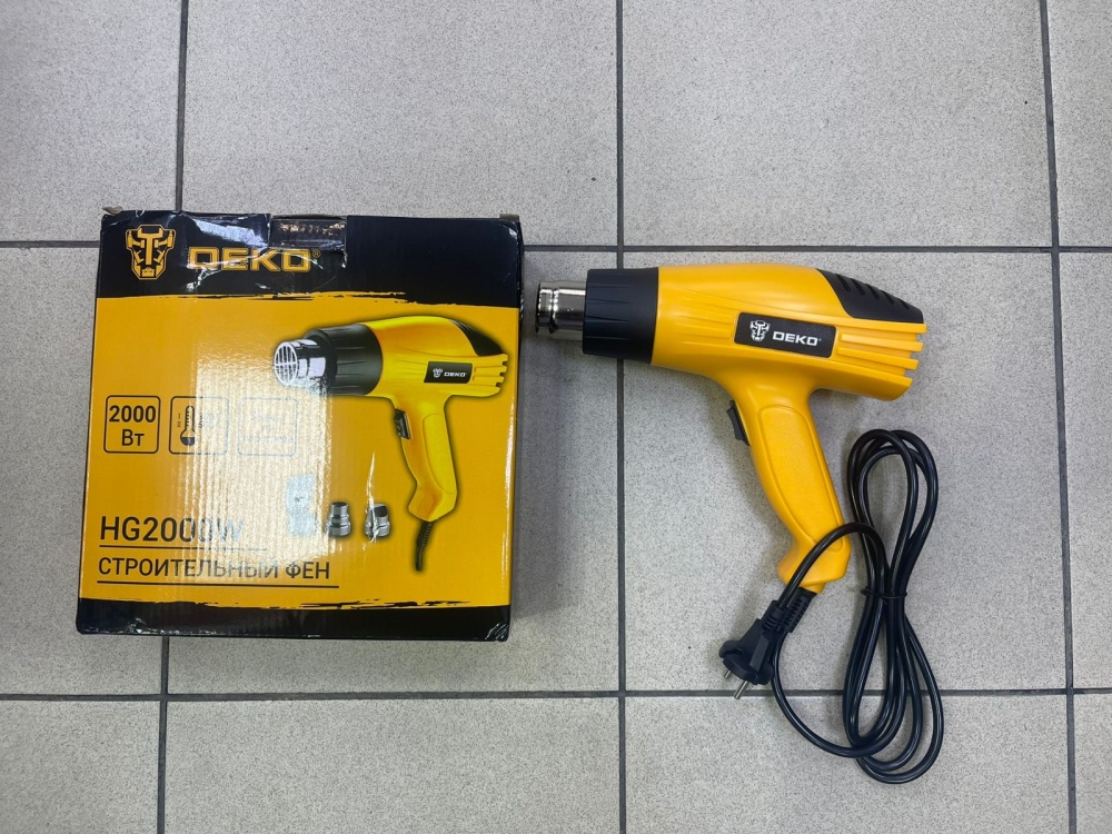 Фен строительный DEKO HG2000W