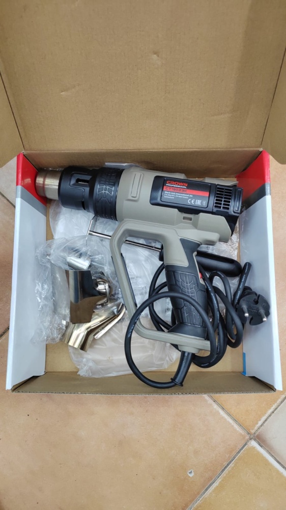 Фен строительный CROWN CT19023K 2000W