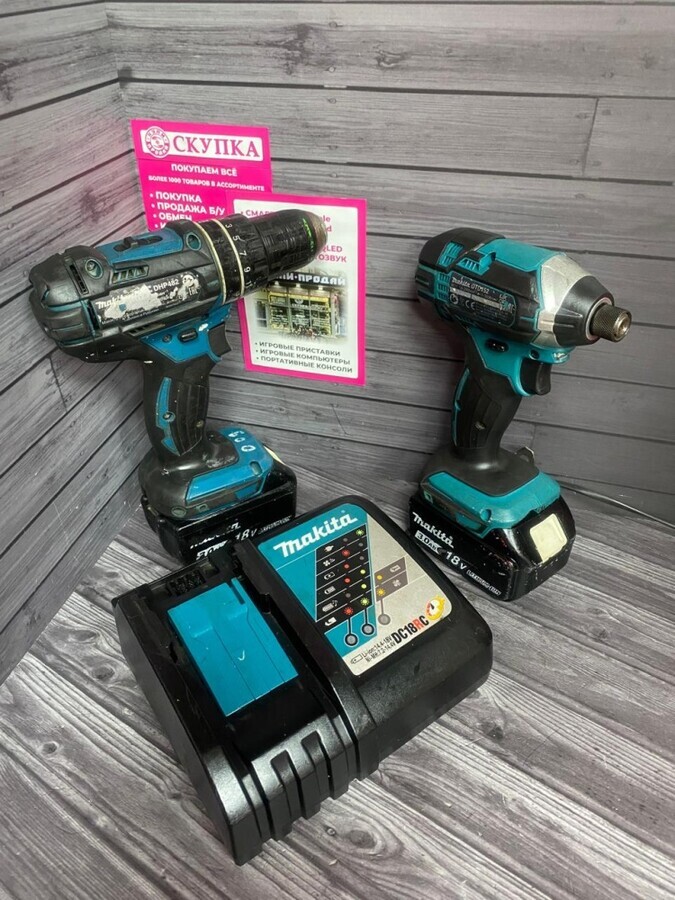 Набор инструментов Шуруповерт-DHP482+Винтоверт-DTD152+ЗУ+2акб