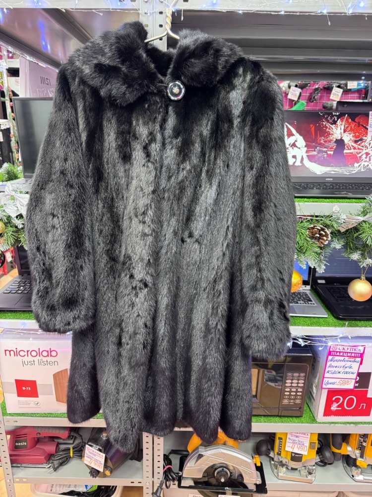 Шуба норка 46р, черная