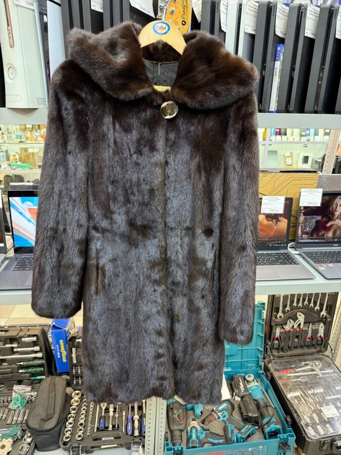 Шуба Норковая с капюшоном 42-44