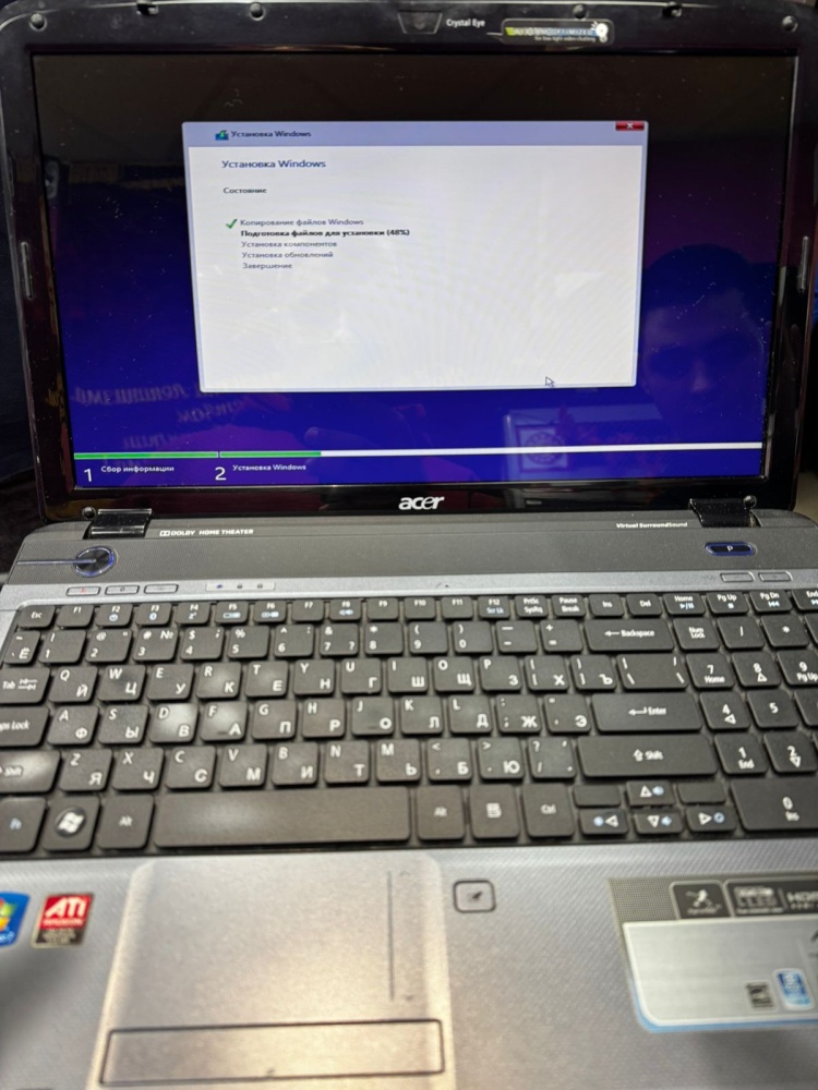 Ноутбук Acer  core2 duo/4/250hdd